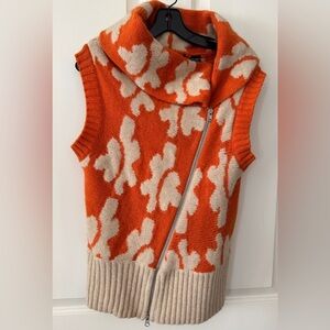 EUC Moda International Orange Wool Blend Sweater/Vest Size M